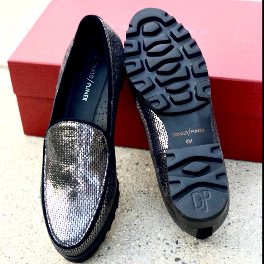 LAST 1 NWT DONALD PLINER Leather Loafers - Picture 3 of 7